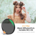 Filtr K&F Concept Black Diffusion 1/4 ND2-32 62mm